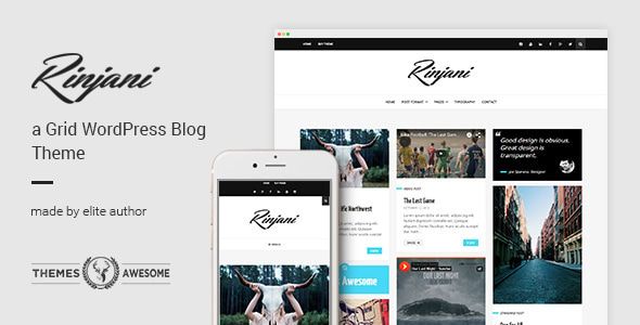 Rinjani a Grid WordPress Blog Theme