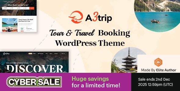 A3 trip Tour & Travel Booking WordPress Theme