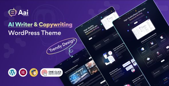 Aai – AI Writer AI Copywriting Landing Page Theme WordPress Theme