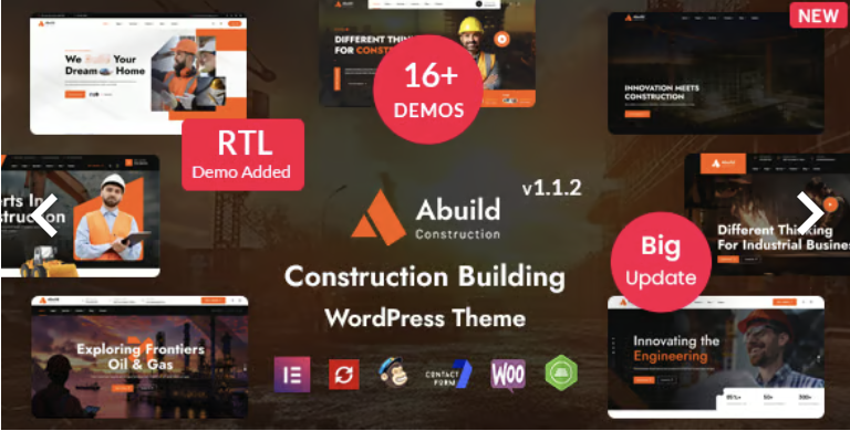 Abuild - Construction WordPress Theme 1 Abuild Construction WordPress Theme