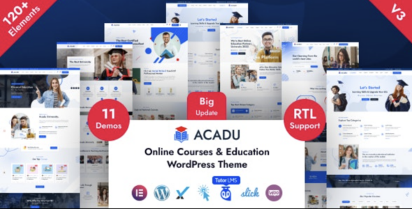 Acadu Online Courses Education WordPress Theme