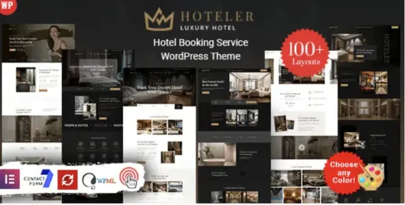 Hoteler Luxury Hotel Booking Service WordPress Theme