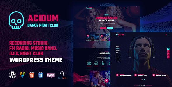 Acidum Night Club and DJ WordPress theme
