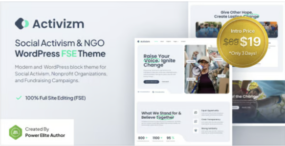 Activizm Social Activism & NGO WordPress Theme