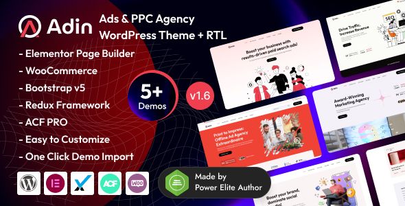 Adin – Advertising PPC Agency WordPress Theme