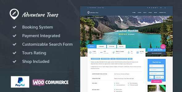 Adventure Tours WordPress Tour/Travel Theme