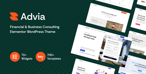 Advia Financial & Business Consulting Elementor WordPress Theme