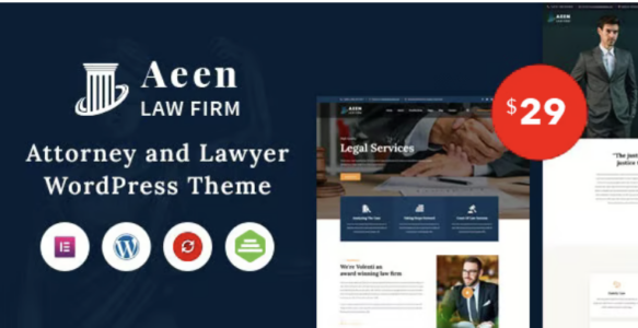 Aeen Law Firm Attorney and Lawyer WordPress Theme