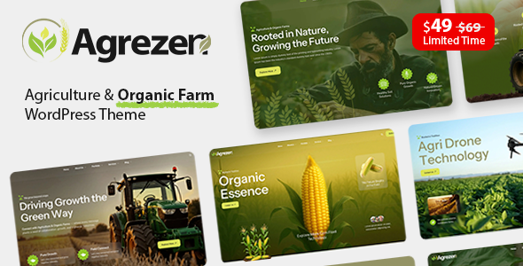 Agrezen Agriculture & Organic Farm WordPress Theme