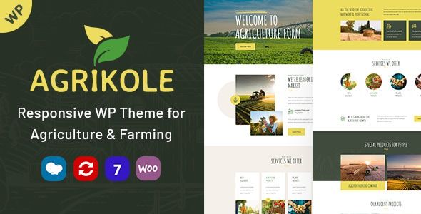 Agrikole - Responsive WordPress Theme for Agriculture & Farming 1 Agrikole Responsive WordPress Theme