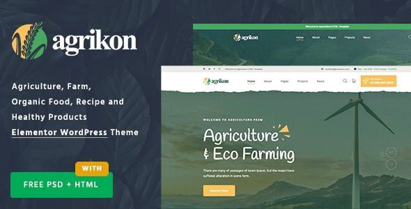 Agrikon – Organic Food Agriculture WooCommerce Theme 1 Agrikon Organic Food Agriculture Woo Commerce Theme
