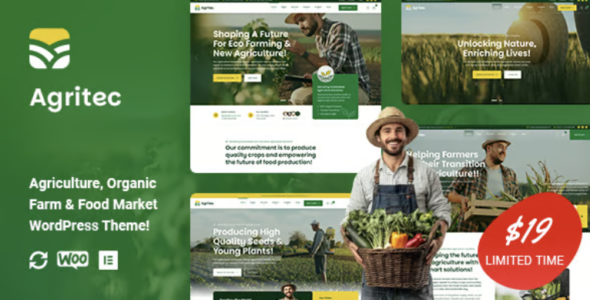 Agritec Agriculture & Organic Farm WordPress Theme