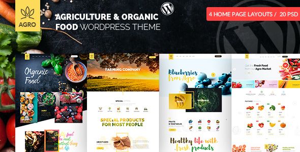 Agro – Organic Farm Agriculture WordPress Theme 1 Agro Organic Farm Agriculture WordPress Theme