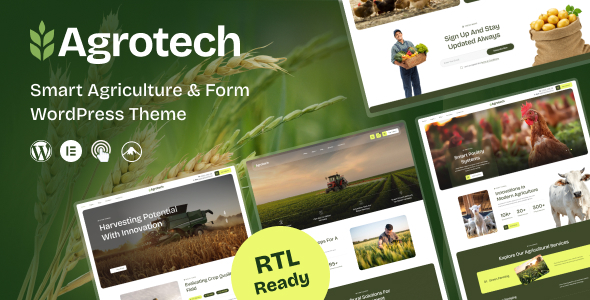 AgroTech - Agriculture & Organic Farm WordPress Theme 1 Agro Tech WordPress Theme