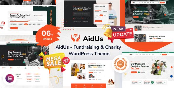 AidUs - Fundraising & Charity WordPress Theme 1 Aid Us - Fundraising & Charity WordPress Theme