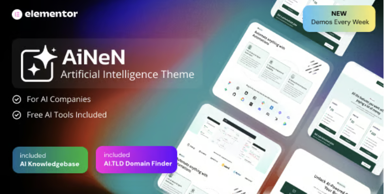 AiNeN – AI Agent & Automation WordPress Theme 1 AiNeN Artificial Intelligence Theme WordPress Theme