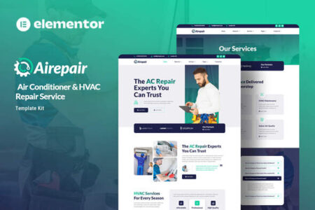 Airepair Air Conditioner Repair Service Elementor Template Kit