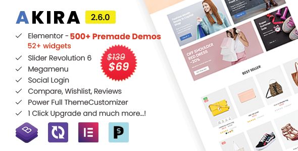 Akira Elementor WordPress Plugin
