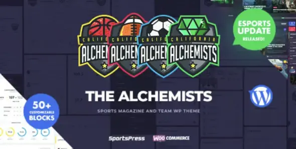 Alchemists Pro Sports, eSports & Gaming Club WordPress Theme