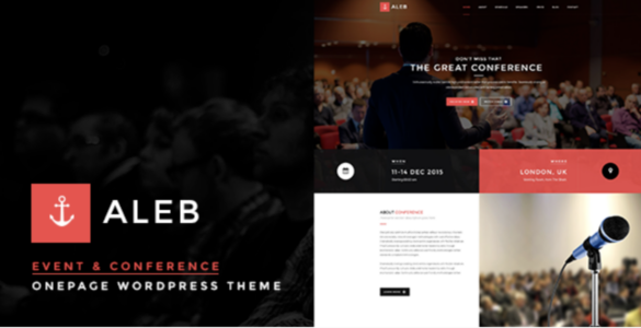 Aleb - Event Landing Page WordPress Theme