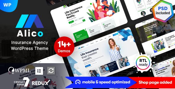 Alico - Insurance WordPress 1 Alico Insurance WordPress Theme
