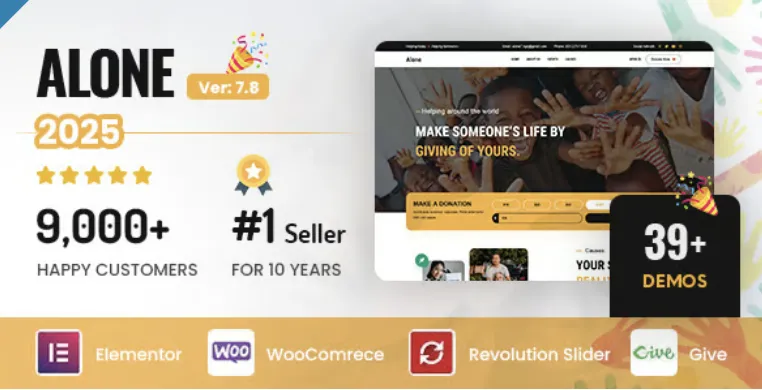 Alone Pro – Charity Multipurpose Non-profit WordPress Theme 1 Alone Pro – Charity Multipurpose Non-profit WordPress Theme