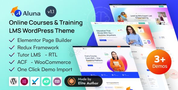 Aluna – Online Courses Training LMS WordPress Theme 1 Aluna – Online Courses Training LMS WordPress Theme