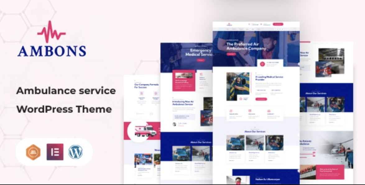 Ambons – Ambulance Service WordPress Theme 1 Ambons Ambulance Service WordPress Theme