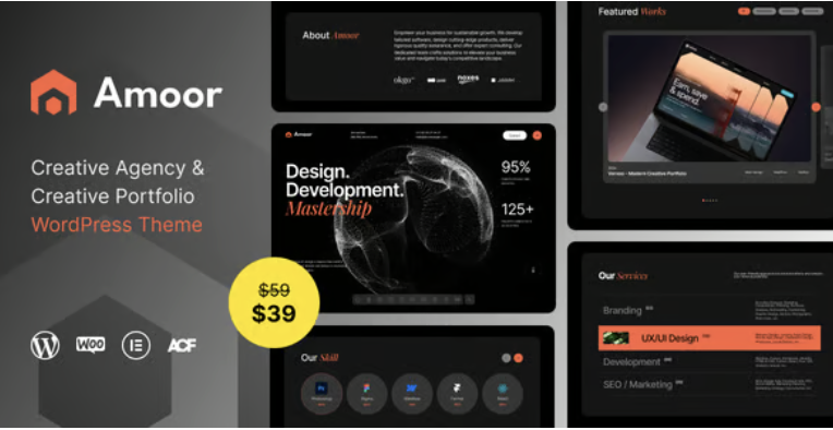 Amoor – Creative Agency & Portfolio WordPress Theme 1 Amoor WordPress Theme