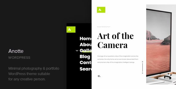 Anotte - Horizontal Photography WordPress Theme 1 Anotte WordPress Theme
