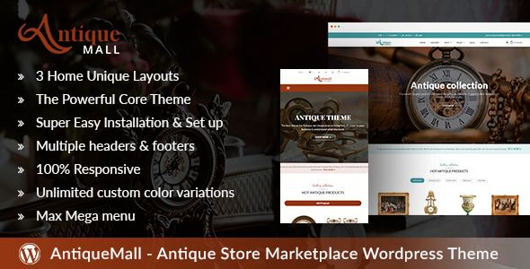AntiqueMall – Antique Store Marketplace WordPress Theme 1 Antique Mall WordPress Theme
