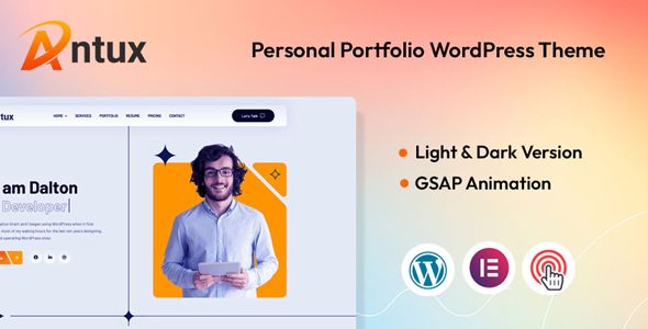 Antux – Personal Portfolio WordPress Theme 1 Antux Personal Portfolio WordPress Theme