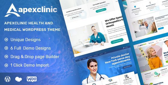 ApexClinic - Health & Clinic Theme 1 Apex Clinic - Health & Clinic WordPress Theme