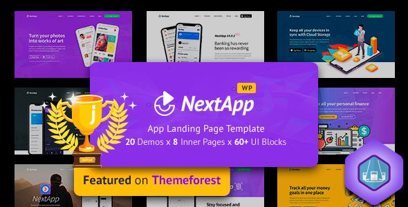 Nextapp App Landing Page WordPress Theme