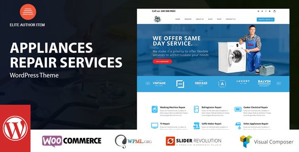 Appliance – Domestic Devices Repair Services 1 Appliances Repair Services WordPress Theme