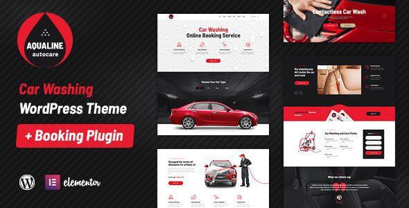Aqualine - Car Washing Service with Booking System WordPress Theme 1 Aqualine Car Washing Service with Booking System WordPress Theme