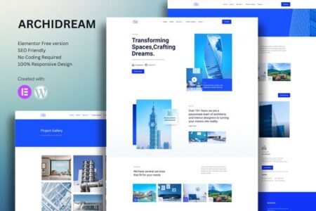 Archidream Architecture Elementor Template Kit