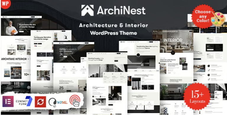 Archinest - Architecture & Interior Design WordPress Theme 1 Archinest Architecture & Interior Design WordPress Theme