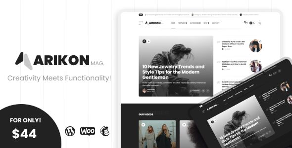 Arikon – A Responsive WordPress Blogging & Magazine Theme 1 Arikon – A Responsive WordPress Blogging & Magazine Theme