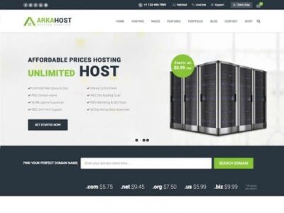 Arka Host WHMCS WordPress Theme