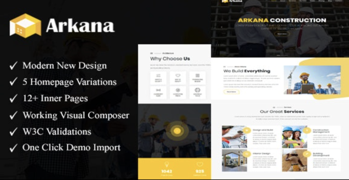 Arkana – One Page Construction WordPress Theme 1 Arkana – One Page Construction WordPress Theme