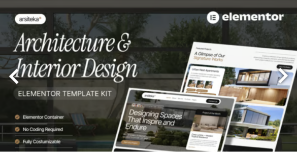 Arsiteka Architecture & Interior Design Elementor Template Kit