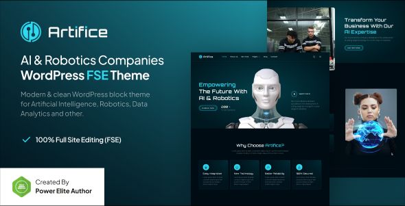 Artifice – AI & Robotics Company Gutenverse FSE WordPress Theme 1 Artifice – AI & Robotics Company WordPress FSE Theme