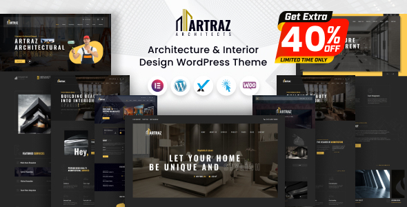 Artraz - Architecture and Interior Design WordPress Theme 1 Artraz Architecture and Interior Design WordPress Theme