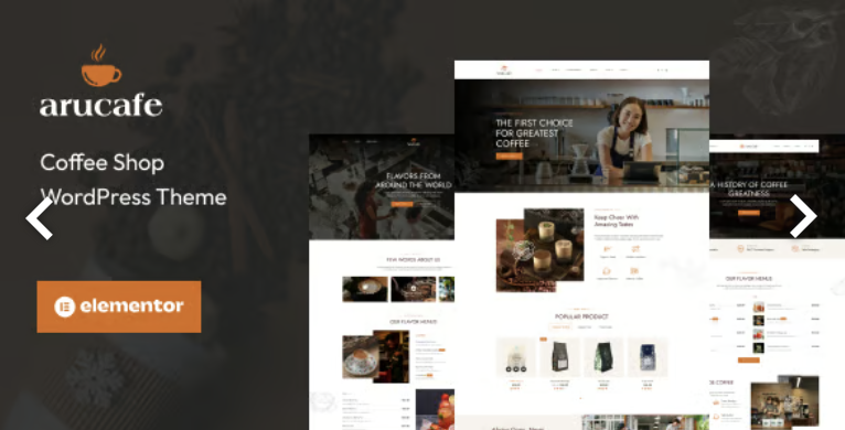 AruCafe - Coffee Shop WordPress Theme 1 Aru Cafe Coffee Shop WordPress Theme