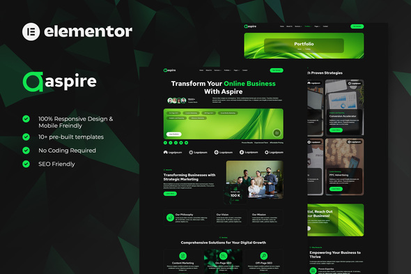 Aspire SEO & Digital Marketing Elementor Template Kit