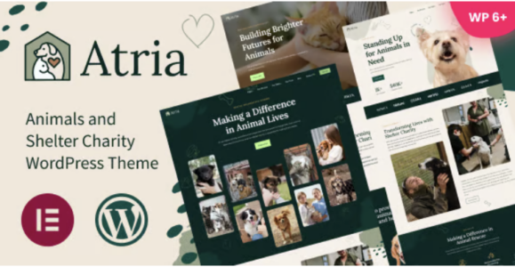 Atria Animals & Shelter Charity WordPress Theme
