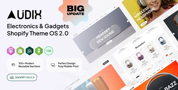 Audix | Electronics & Gadgets Shopify Theme OS 2.0 1 Audix Electronics & Gadgets Shopify Theme OS 2.0