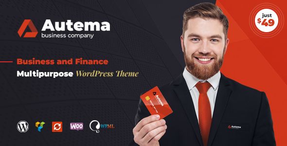 Autema – Quick Loans, Bitcoin, Business Coach and Insurance Agency WordPress Theme 1 Autema business company WordPress Theme