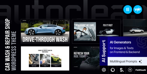Auto Clean - Car Wash & Repair Shop WordPress Theme 1 Auto Clean - Car Wash & Repair Shop WordPress Theme